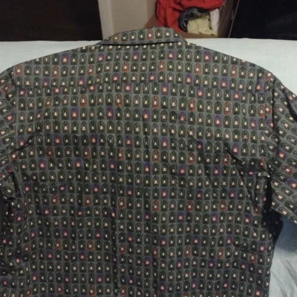 Robert Graham green lantern pattern button down long sleeve shirt size large - Picture 8 of 11
